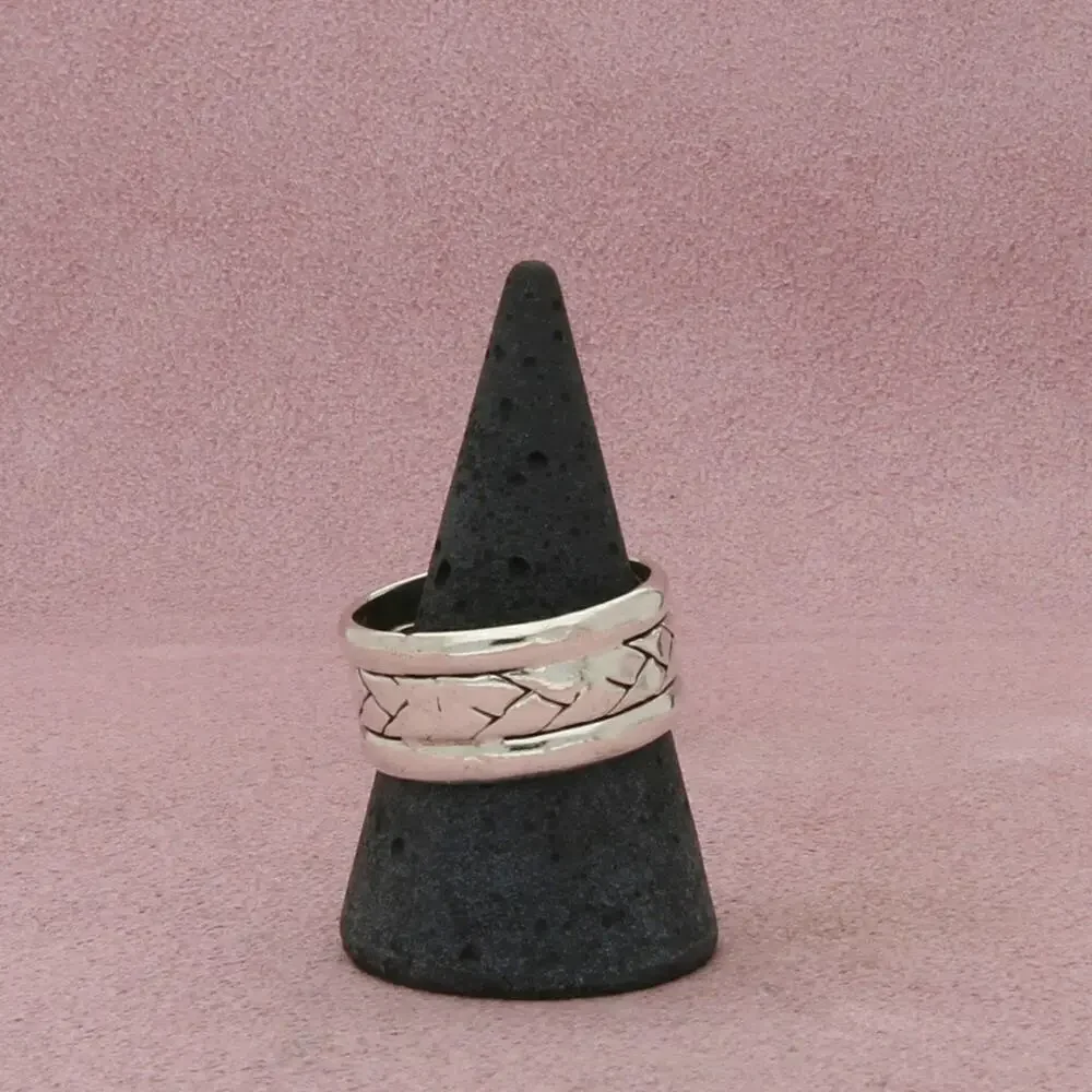 ⚡clearance⚡ mexico sterling silver mens vintage woven band ring size 10.5